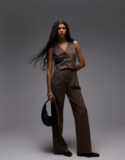 【送料無料】 マンゴ レディース ジャンプスーツ トップス Mango high neck belted jumpsuit in brown BROWN 【送料無料】 マンゴ レディース ジャンプスーツ トップス Mango high neck belted jumpsuit in brown BROWN