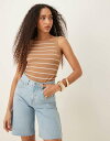 【送料無料】 エイソス レディース ベスト トップス ASOS DESIGN seamless sculpting square neck top in cam...