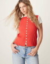 【送料無料】 フリーピープル レディース ベスト トップス Free People tilly ribbed button up tank top in tom...