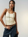 【送料無料】 エイソス レディース ベスト トップス ASOS DESIGN strap detail scoop neck tank top in butte...
