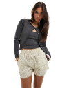 【送料無料】 ベルシュカ レディース シャツ トップス Bershka top and cardigan twinset in charcoal CHARCOA...