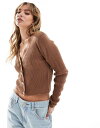 【送料無料】 ブレーブソウル レディース カーディガン アウター Brave Soul ribbed cardigan with gold buttons in...