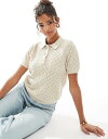 【送料無料】 リーバイス レディース ポロシャツ トップス Levi's pointelle polo shirt in cream CREAM