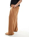 【送料無料】 エイソス レディース カジュアルパンツ ボトムス ASOS DESIGN Curve soft wide leg pants in washed ...