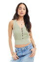 【送料無料】 オンリー レディース ベスト トップス ONLY knit tank top in light green Elm