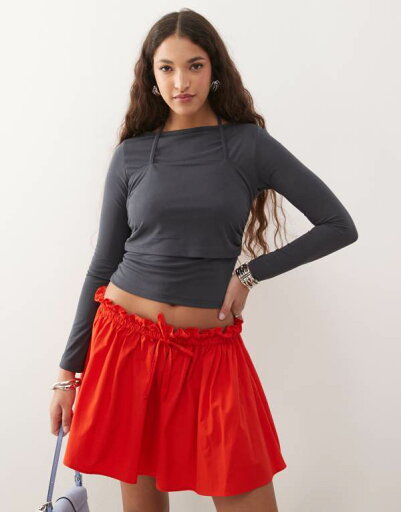 【送料無料】 エイソス レディース シャツ トップス ASOS DESIGN double layer top with ruched halter in charcoal CHARCOAL 【送料無料】 エイソス レディース シャツ トップス ASOS DESIGN double layer top with ruched halter in charcoal CHARCOAL