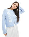 【送料無料】 ミスセルフフリッジ レディース カーディガン アウター Miss Selfridge knit contrast floral jacquard ...