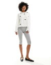 【送料無料】 モンキ レディース カジュアルパンツ ボトムス Monki stretch cropped capri pants in gray melange Gray melange