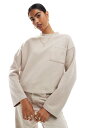 【送料無料】 エイソス レディース パーカー・スウェット アウター ASOS DESIGN supersoft oversized sweater with p...