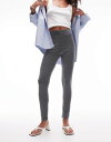 【送料無料】 トップショップ レディース レギンス ボトムス Topshop brushed ribbed leggings in gray heather Gray Heather(4)