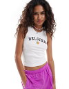 【送料無料】 エイソス レディース ベスト トップス ASOS DESIGN tank top with belgium soccer graphic in w...
