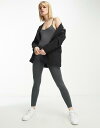 【送料無料】 ベルシュカ レディース ジャンプスーツ トップス Bershka low back scoop neck unitard in charcoal ...