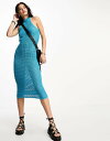 【送料無料】 オンリー レディース ワンピース トップス Only racer neck crochet maxi dress in bright blue B...