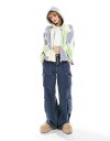 【送料無料】 モンキ レディース パーカー・スウェット アウター Monki oversized zip front hooded sweater in pas...