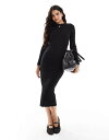 【送料無料】 ヴェロモーダ レディース ワンピース トップス Vero Moda ribbed jersey midi dress in black with ...