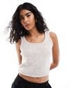 【送料無料】 ピーシーズ レディース ベスト トップス Pieces knit tank top in dove gray - part of a set Gr...