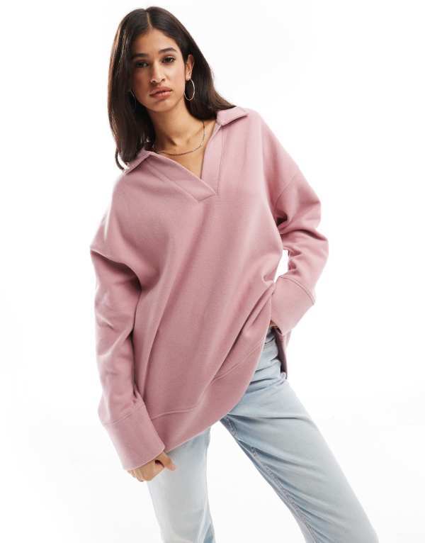 ̵  ǥ ˥åȡ  ASOS DESIGN super soft longline rugby ...