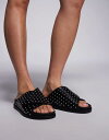 【送料無料】 アザレア ワン レディース サンダル シューズ Azalea Wang Valdis studded crossover sandals in black Black(4)