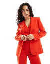 【送料無料】 マンゴ レディース ジャケット・ブルゾン アウター Mango blazer in red - part of a set RED