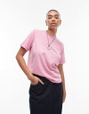 【送料無料】 アンドアザーストーリーズ レディース Tシャツ トップス & Other Stories relaxed short sleeve T-shirt in pink PINK(4)