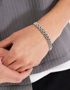 【送料無料】 エイソス メンズ ブレスレット・バングル・アンクレット アクセサリー ASOS DESIGN waterproof stainless steel watch strap bracelet in silver SILVER