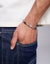 【送料無料】 エイソス メンズ ブレスレット・バングル・アンクレット アクセサリー ASOS DESIGN waterproof stainless steel rectangle link bracelet in silver tone SILVER