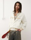 【送料無料】 ベイシング エイプ メンズ ジャケット・ブルゾン アウター AAPE by A Bathing Ape varsity logo bomber jacket in off white CREAM