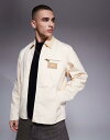 【送料無料】 シックスジュン メンズ ジャケット・ブルゾン アウター Sixth June contrast collar trucker jacket in cream - part of a set CREAM