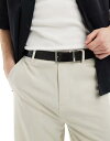 【送料無料】 エイソス メンズ ベルト アクセサリー ASOS DESIGN dressy reversible belt with plain black and lizard pattern in black faux leather Black