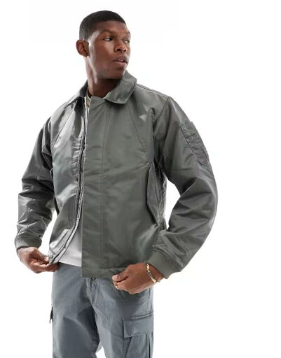 【送料無料】 ジースター メンズ ジャケット・ブルゾン アウター G-Star padded bomber jacket in dark green with collar Green 【送料無料】 ジースター メンズ ジャケット・ブルゾン アウター G-Star padded bomber jacket in dark green with collar Green