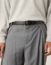 【送料無料】 マンゴ メンズ ベルト アクセサリー Mango leather square buckle belt in black Black
