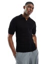【送料無料】 オンリーアンドサンズ メンズ ポロシャツ トップス ONLY & SONS dropped shoulders open knit split n...