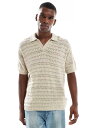 【送料無料】 オンリーアンドサンズ メンズ ポロシャツ トップス ONLY & SONS dropped shoulders open knit split n...