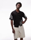 【送料無料】 トップマン メンズ ポロシャツ トップス Topman premium oversized fit button up jersey shirt ...