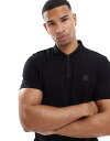 【送料無料】 ボス オレンジ メンズ ポロシャツ トップス BOSS Orange Passerzip tonal logo slim fit polo in ...