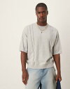 【送料無料】 エイソス メンズ ポロシャツ トップス ASOS DESIGN oversized fit knit crew neck T-shirt with...
