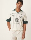 【送料無料】 エイソス メンズ ポロシャツ トップス ASOS DESIGN boxy oversized polo shirt with cut and se...