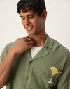 【送料無料】 エイソス メンズ ポロシャツ トップス ASOS DESIGN relaxed boxy fit knit button up camp coll...