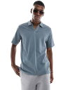 【送料無料】 ジャック アンド ジョーンズ メンズ ポロシャツ トップス Jack & Jones ribbed polo in blue Stormy wea...