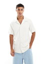 【送料無料】 ジャック アンド ジョーンズ メンズ ポロシャツ トップス Jack & Jones terrycloth polo shirt in white...