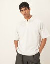 【送料無料】 エイソス メンズ ポロシャツ トップス ASOS DESIGN oversized polo in oatmeal heather Oatmeal...