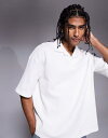 【送料無料】 リバーアイランド メンズ ポロシャツ トップス River Island boxy fit camp collar polo shirt in e...