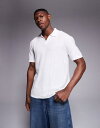 【送料無料】 リバーアイランド メンズ ポロシャツ トップス River Island fine knit open collar polo top in wh...