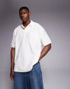 【送料無料】 エイソス メンズ ポロシャツ トップス ASOS DESIGN premium heavyweight textured oversized po...