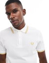 【送料無料】 フレッドペリー メンズ ポロシャツ トップス Fred Perry twin tipped polo shirt in white SNWHITE...
