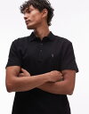 【送料無料】 オールセインツ メンズ ポロシャツ トップス AllSaints theo polo in jet black Jet Black