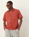 【送料無料】 マンゴ メンズ ポロシャツ トップス Mango button-up jersey polo shirt in rust RUST