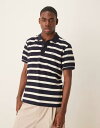 【送料無料】 ガント メンズ ポロシャツ トップス GANT striped polo in navy Evening blue