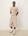 【送料無料】 エイソス メンズ ポロシャツ トップス ASOS DESIGN textured polo shirt in taupe ECRU