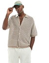 【送料無料】 ジャック アンド ジョーンズ メンズ ポロシャツ トップス Jack & Jones crochet button through polo in...